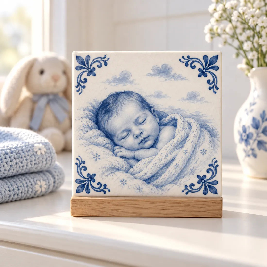 That first photo, as a Delft blue tile