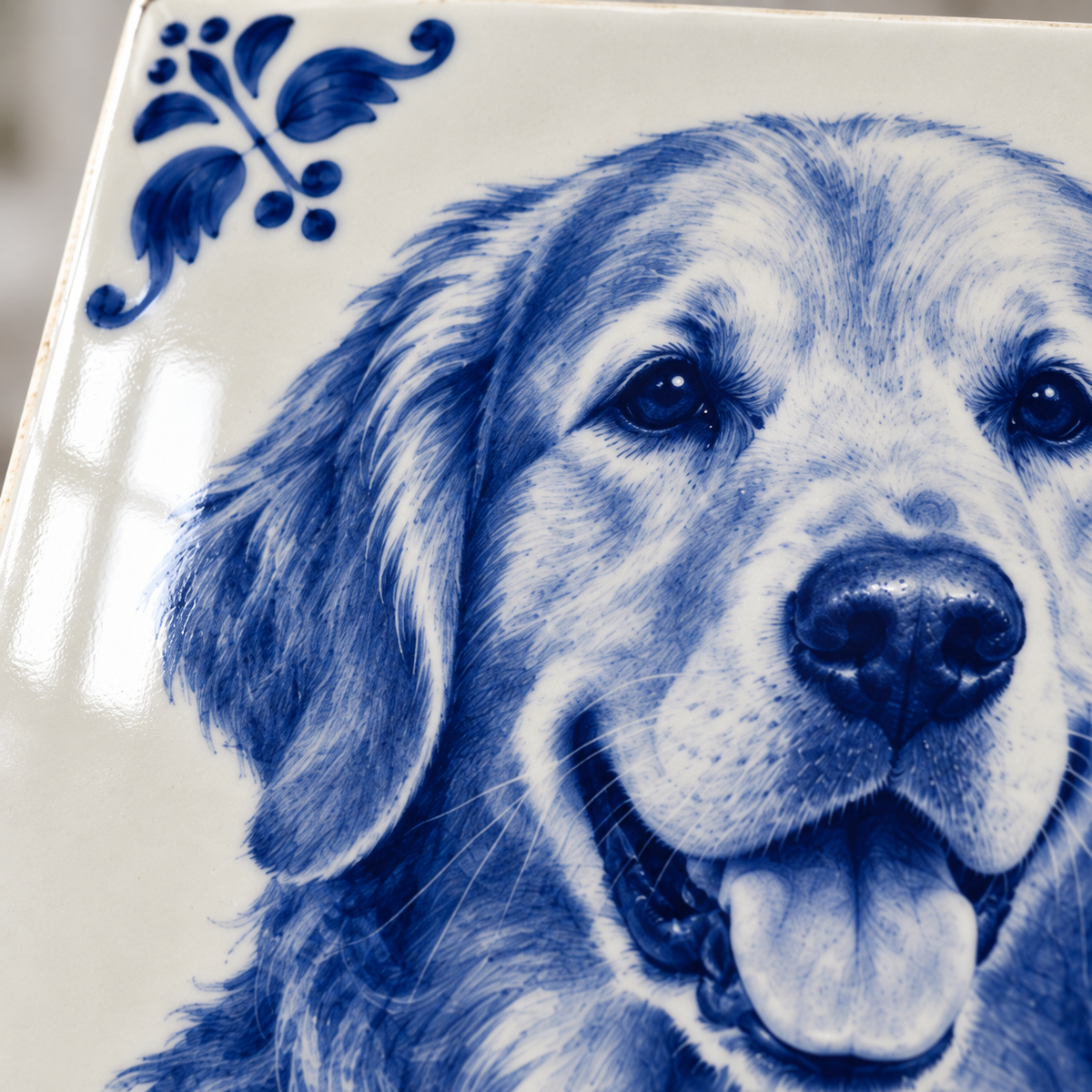 Close-up of the photo tile with a gloss finish